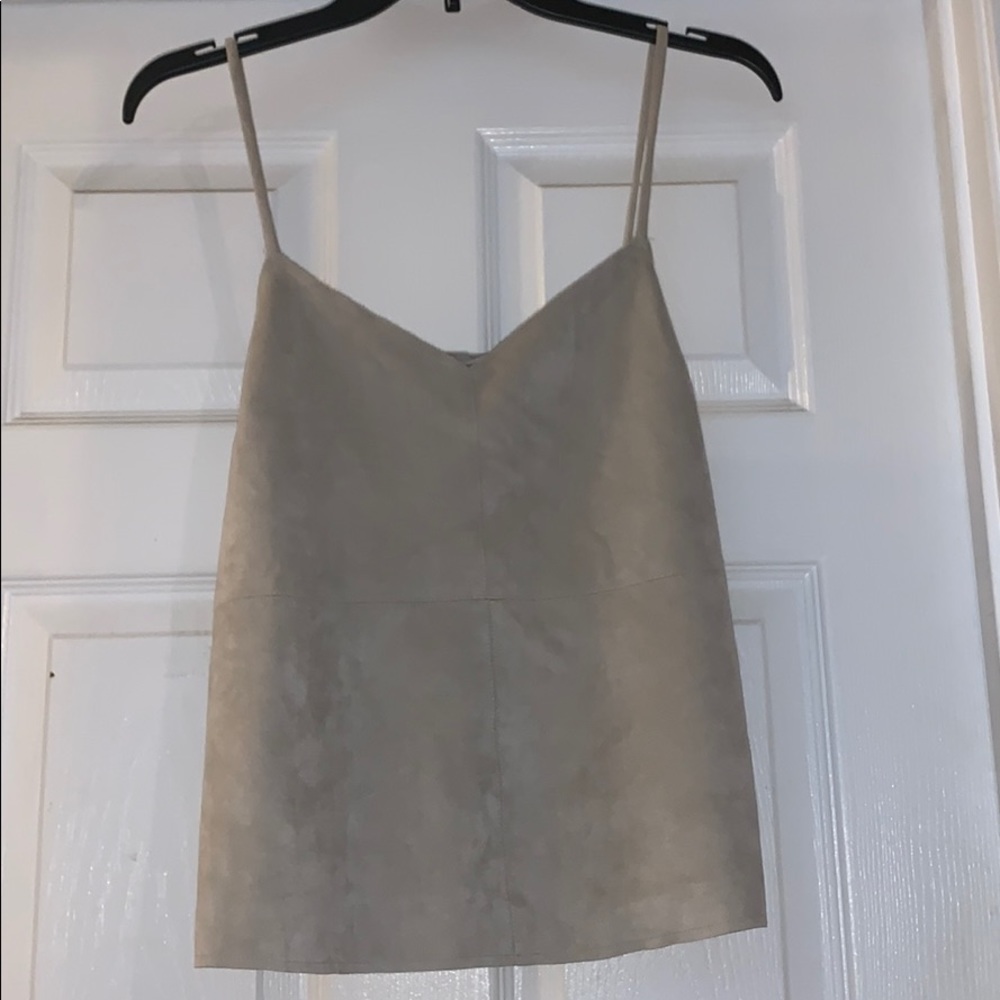 Naked Zebra Suede Tank Top Small
